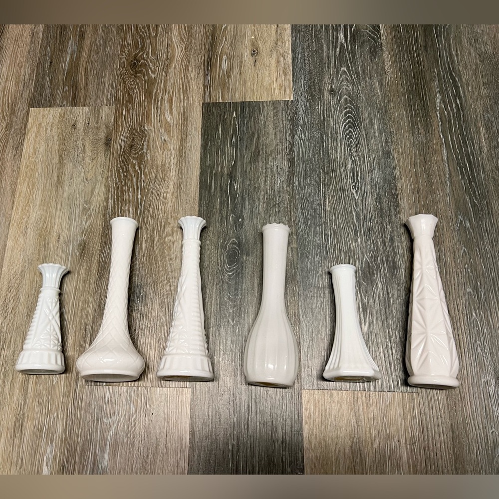 Vintage Milk Glass Vases